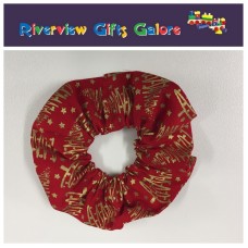 Scrunchie - Red Xmas Tree Glitter Scrunchie - Red Xmas Tree Glitter